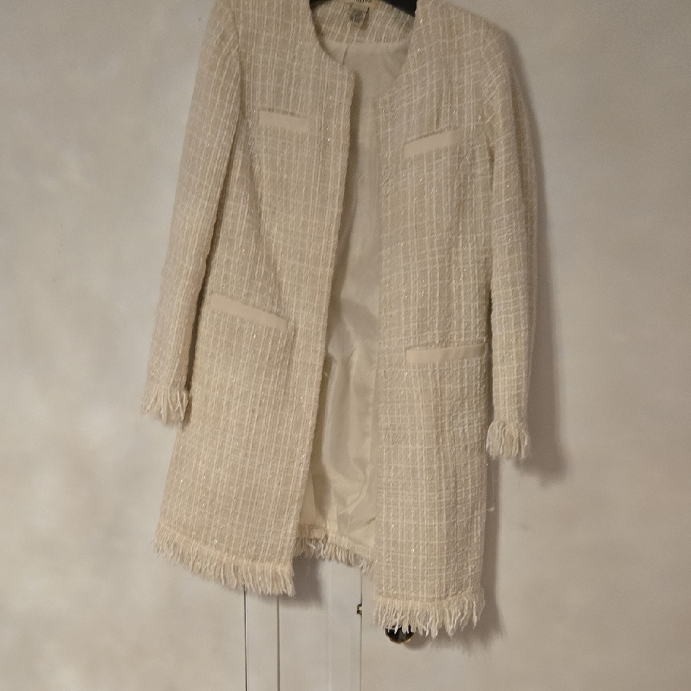 Vertigo Paris Cream Tweed Coat